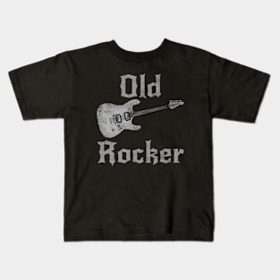 Old Rocker, Electric Guitar Father's Day Retirement Musician Funny Kids T-Shirt